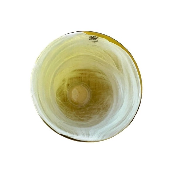 GLASBRUK SEA 8710004 Kosta Sweden Candy Tea Light Holder Yellow 4” With Box - Picture 3 of 9